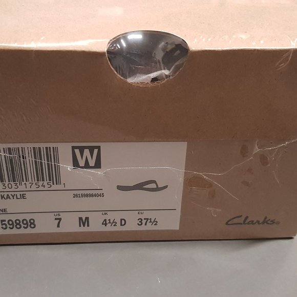 CLARKS  Arla Kaylie Cloudstepper Flip Flop Sandals - Navy/White - Picture 4 of 5